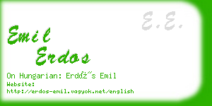 emil erdos business card